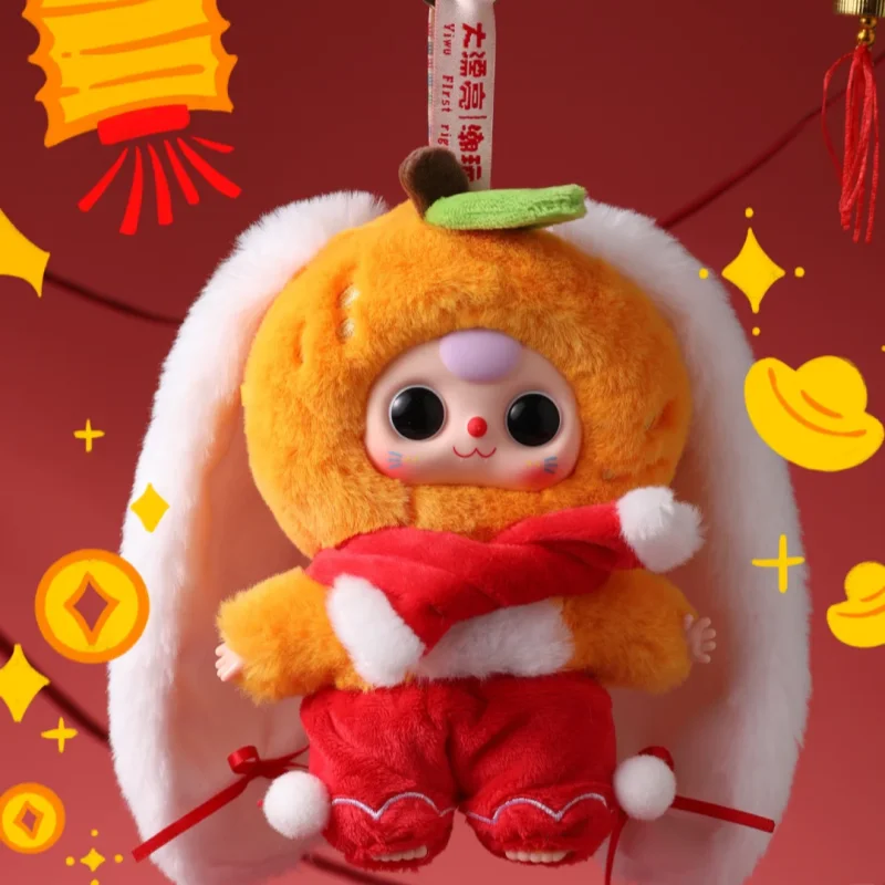 Boneka Vinyl Lucu Seri Tahun Baru Tiga Buah dalam Kotak Misterius, Mainan Trendi Dekorasi Kamar, Hadiah Ulang Tahun untuk Anak Perempuan