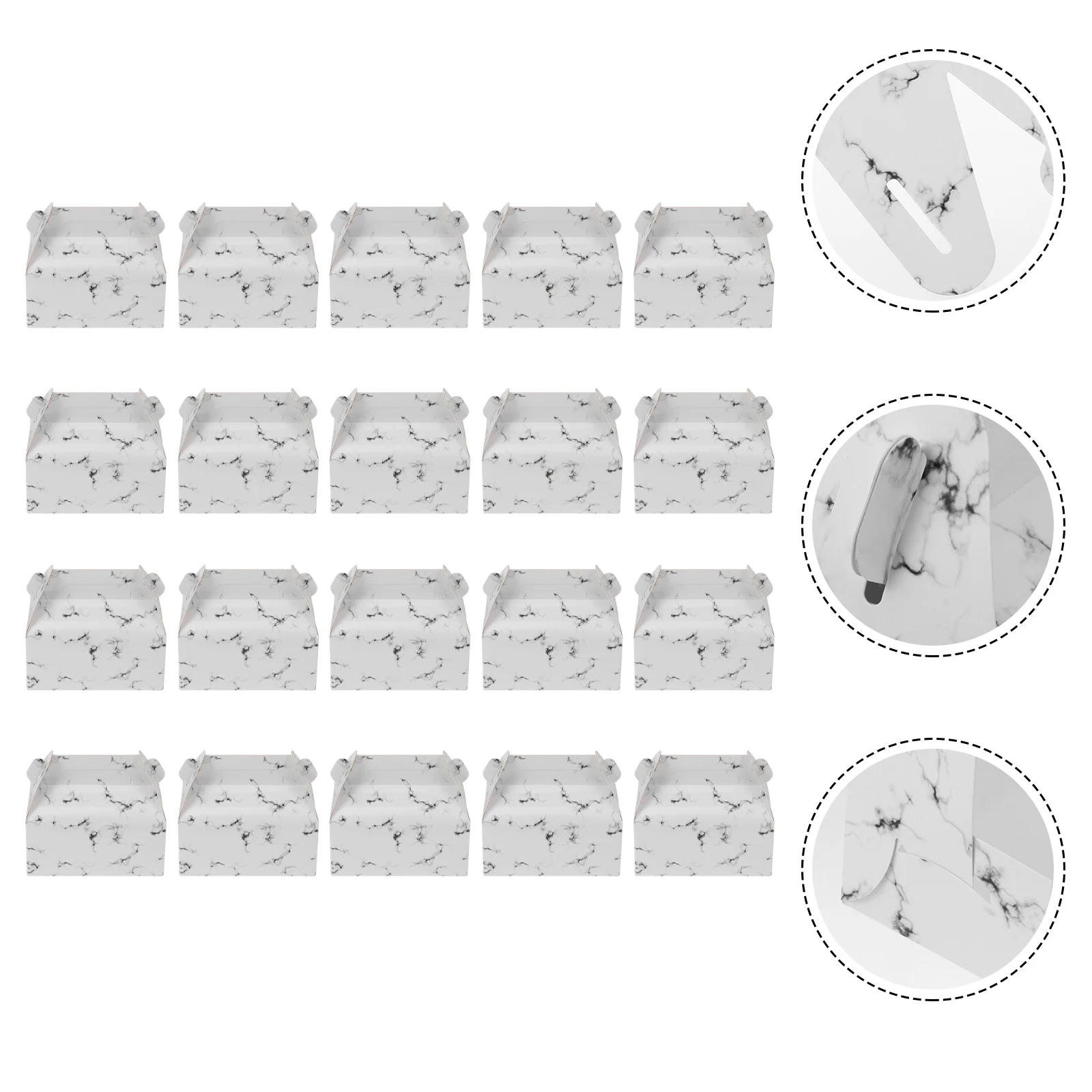 

20Pcs Handed Cake Cases Eco Friendly Paper Boxes for Baked Goods Housewarming Gift Suitable Indoor Outdoor Use