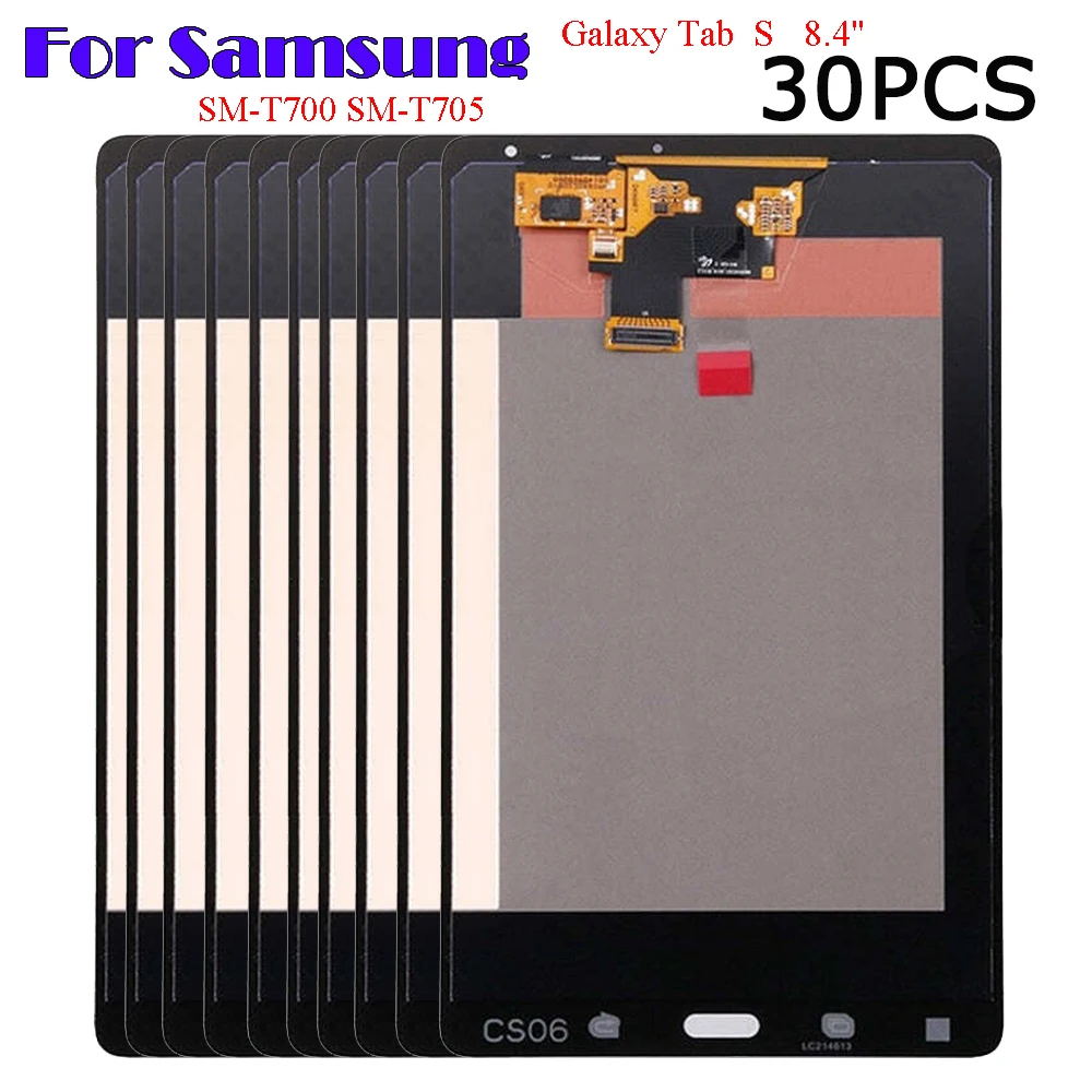 

30PCS New For Samsung Galaxy Tab S 8.4" SM-T700 SM-T705 T700 T705 LCD Display Touch Screen Digitizer Glass Assembly Repair Parts