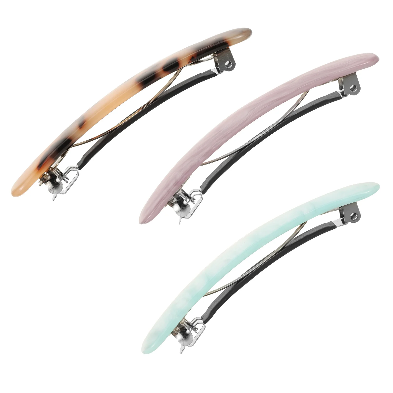 3Pcs Hair Clips Elegant Acetate Hairpins Non-Slip Holders for Women Fashion Hair Styling Accessories Party Wedding Use