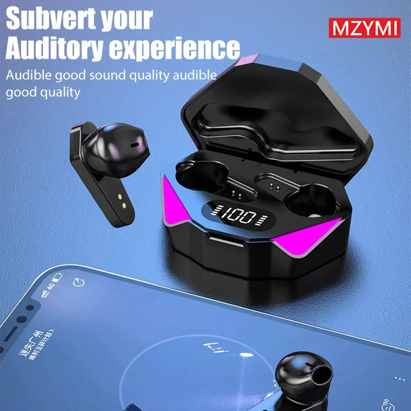 Mzymi x15 tws drahtlose ohrhörer bluetooth 9d stereo kopfhörer sport gaming kopfhörer mit mikrofon