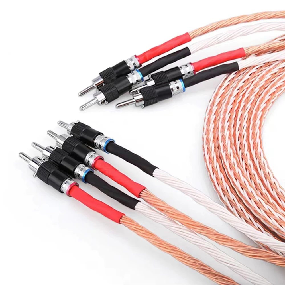 

1 Pair 8tc 16core occ copper HiFi Speaker Wire hi-end Speaker Cable hifi audio video extend loudspeaker wire