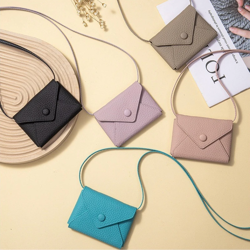 

Small Wallet for Women Genuine Leather Mini Crossbody Bags Card Holder Organizer Pocket Compact Cowhide Ladies Mini Coin Purse