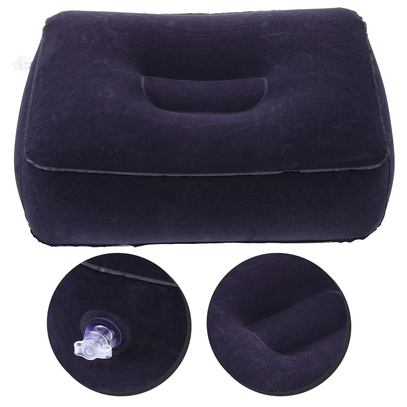 

Foldable Inflatable Foot Rest Pillow Wear-Resistant Comfortable Leg Cushion for Airplane Travel Office Camping Hiking Long