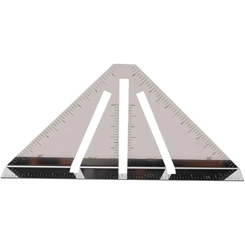 DT16 Multi-Angle Measuring Ruler Stainless Steel Miter Square Set 3-Pack, Heavy Duty 45 90 22.5 Degree Layout Tool for