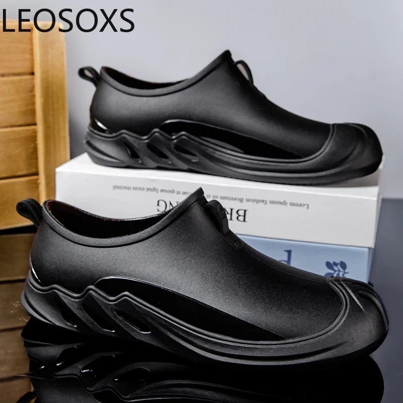 

Новые мужские резиновые сапоги Chef Boot для мужчин, легко чистящиеся, модные, универсальные, теплые, плюшевые, устойчивые к ударам, индивидуальная повседневная рабочая обувь