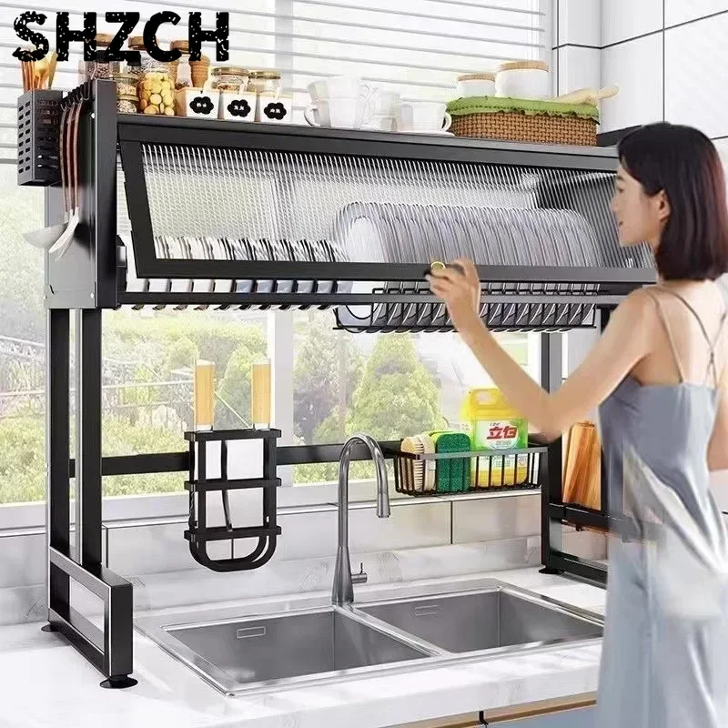stainless-steel-kitchen-cabinet-over-the-sink-dish-drying-rack-multi-organizer-sink-shelf-for-kitchen-kitchenware