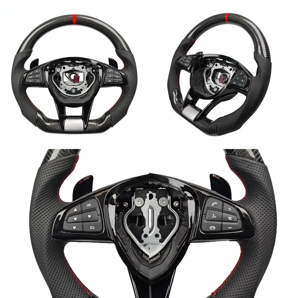 

Red Label Carbon Fiber Sport Modified Steering Wheel for C GLC E S CLS ZC-205-P-1234