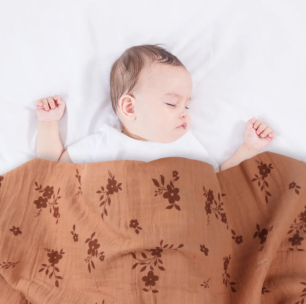 Manta de muselina para bebé recién nacido, envoltura suave de algodón, colchas de cuna, Verano