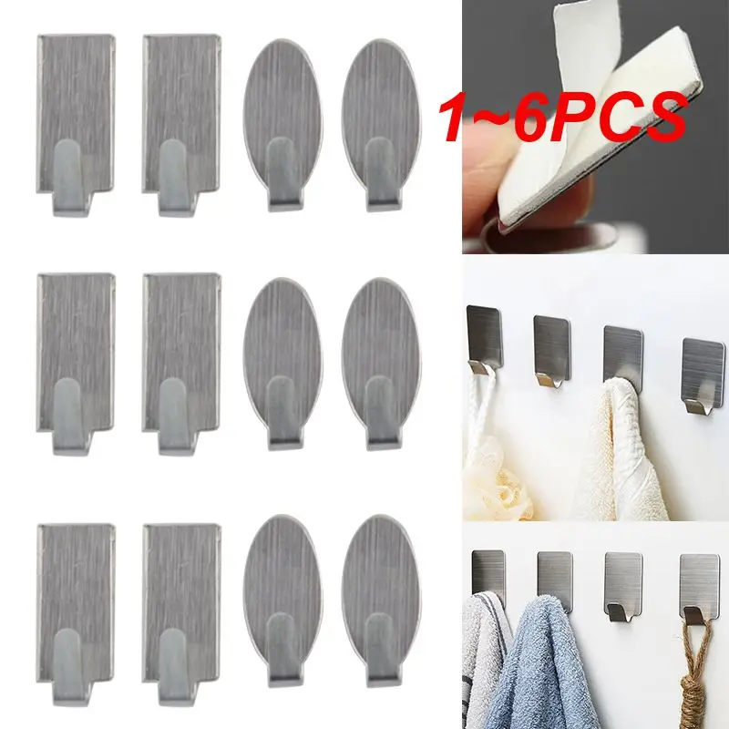 1~6PCS Hook Multifunctional Space-saving Versatile Easy To Install Durable Strong Adhesive Ho
