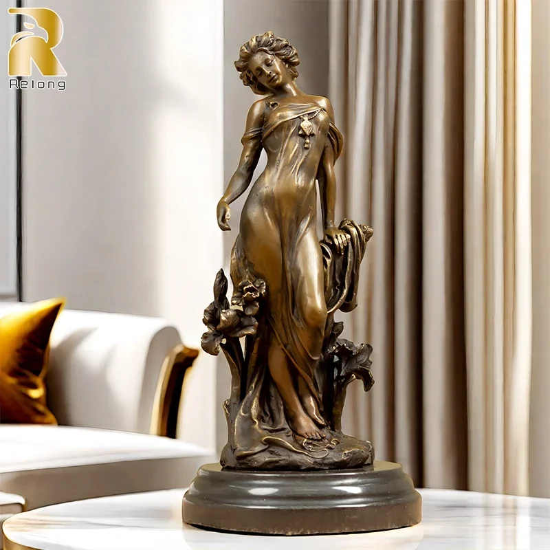 28cm Greek Myth Aphrodite Bronze Statue Bronze Aphrodite Sculpture Goddess Art Crafts For Home Decor Ornament Gorgenous Gift