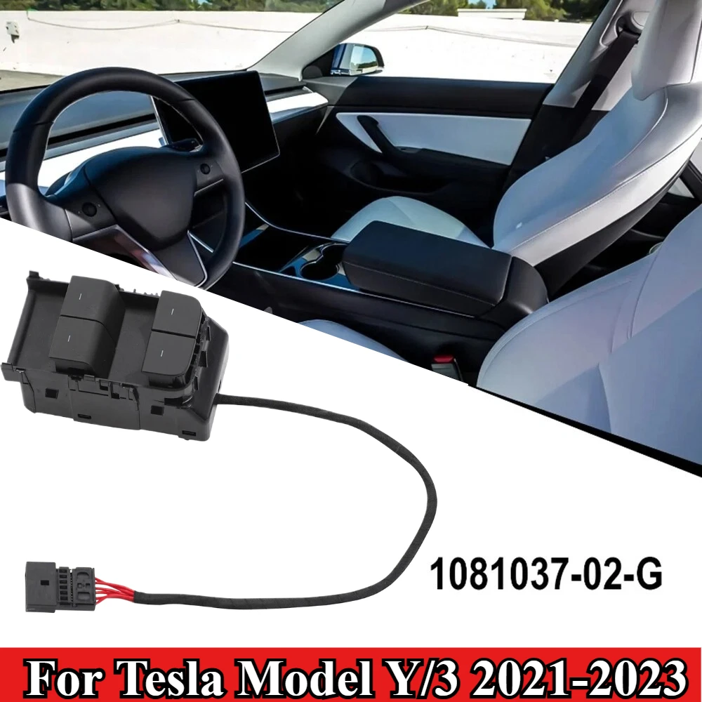 

Electric Power Driver Window Control Power Switch Button for Tesla Model Y/3 2021-2023 Front Left 1081037-02-G Car Accessories