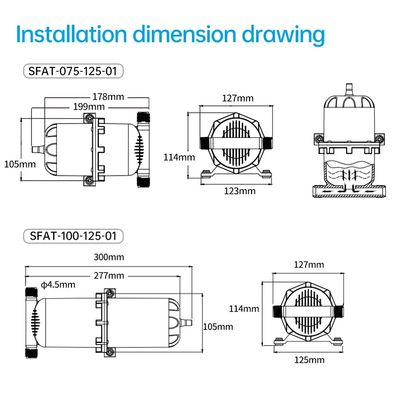 CAER 0.75L 125PSI Pre-Pressurized Accumulator Tank Hold Water Under Pressure Pump Storage Vessel Flow Control for RV Boat Marine