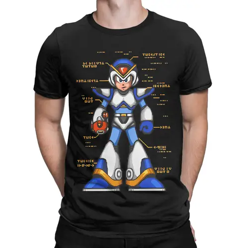 Imagen 2 del producto Megaman X     Camiseta Full Armor para hombres y mujeres, impresionante Camiseta de algodón, cuello redondo, manga corta, Idea de regalo