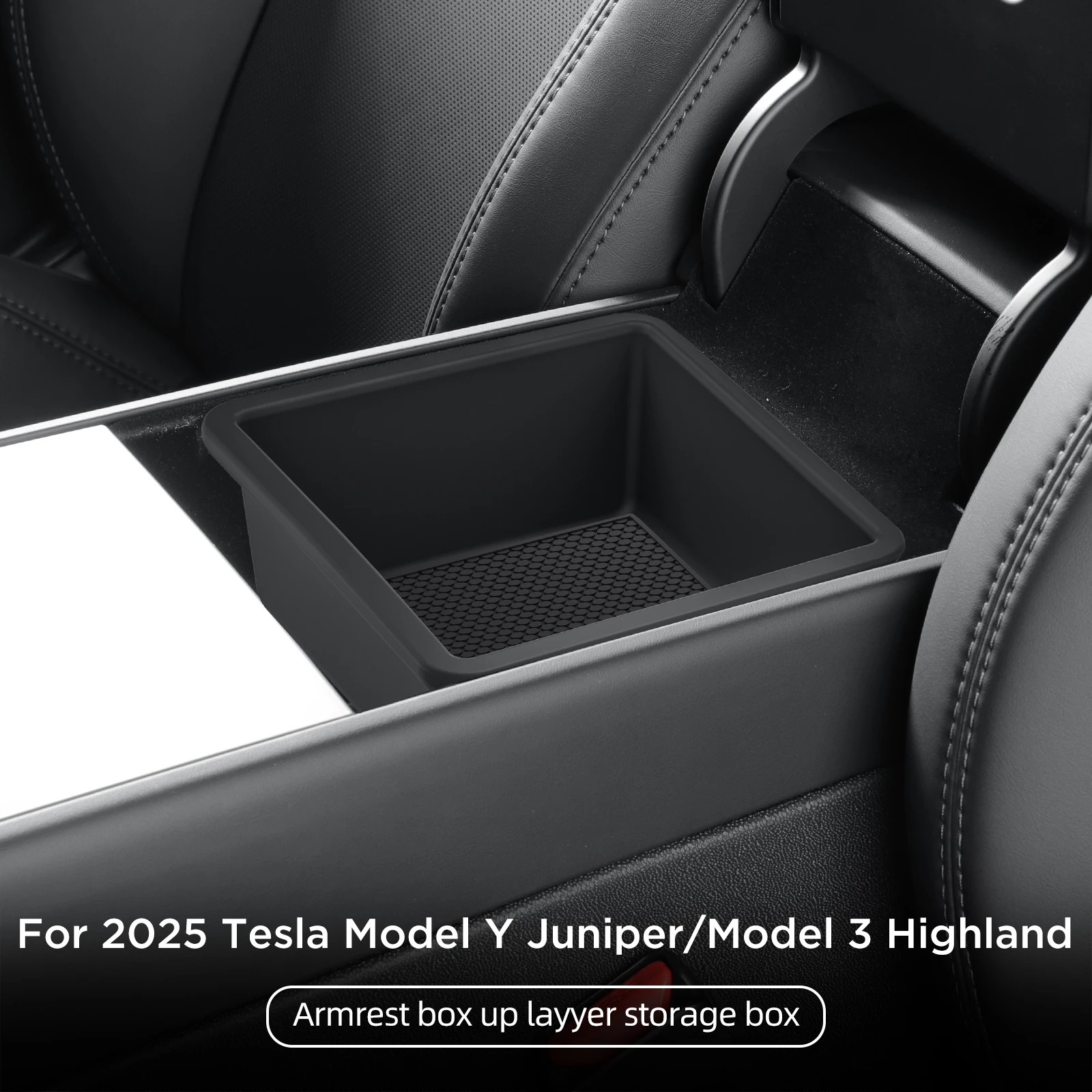 

for Tesla Model Y Launch 2025 Juniper/Model 3 Highland Car Center Console Armrest Storage Box Tray Accessories Tidying