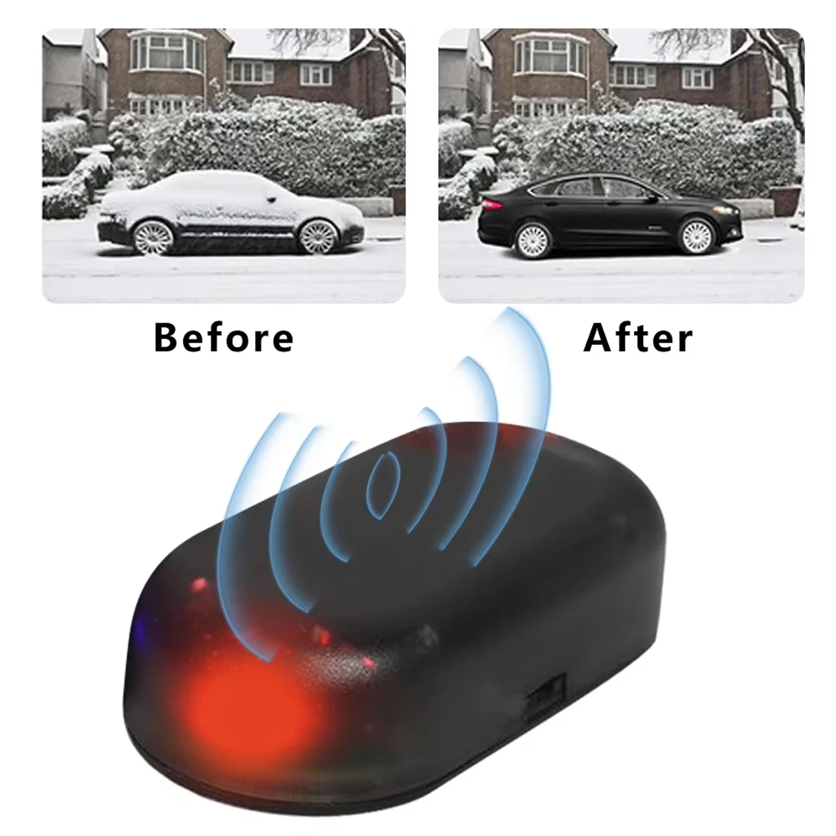 Arado de nieve anticongelante para coche, descongelador Molecular electromagnético, parabrisas delantero y trasero, instrumento de eliminación de nieve para coche, anticongelante Solar