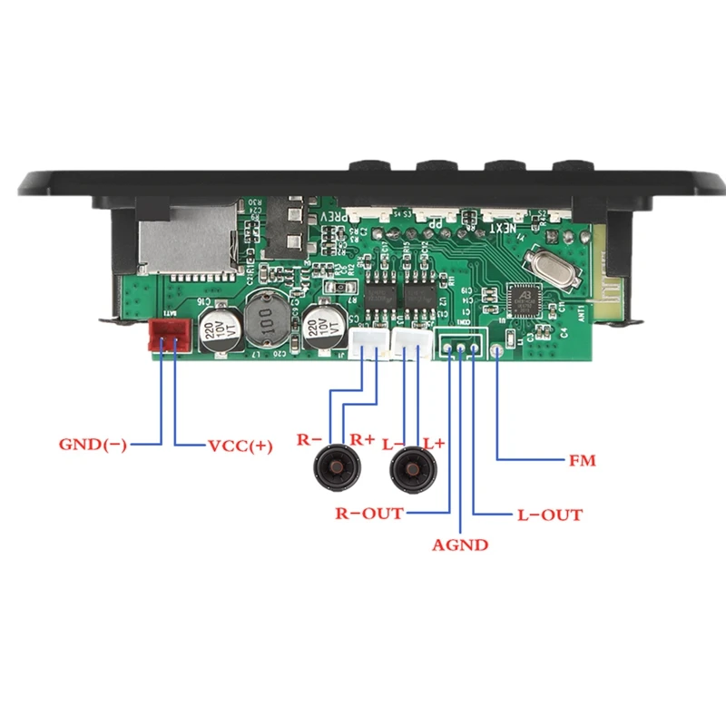 A56G-2X3W 6W Amplifier Decoder Board Bluetooth V5.0 Car MP3 Player USB Recording Module FM AUX Radio For Speaker