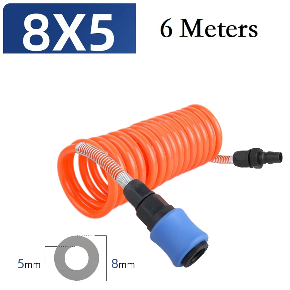 Consistent Performance Air Compressor Hose With Connector Air Hose Smooth Working Tight Connection 5mm Thickness