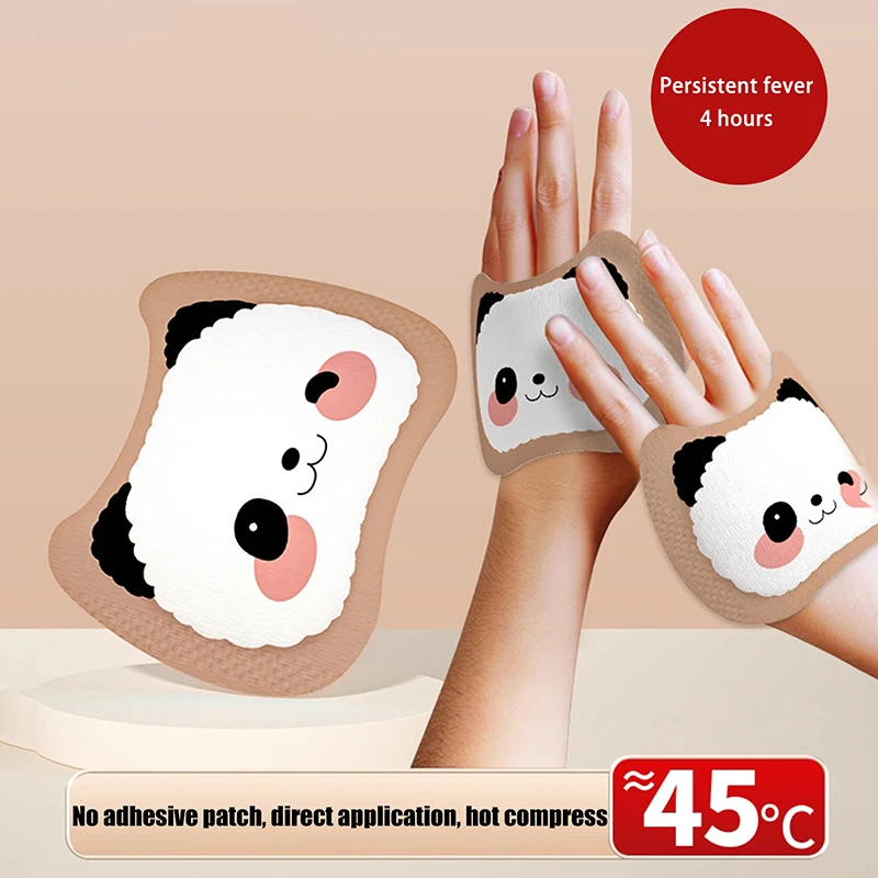 1/3/5/10Pairs Cartoon Panda Winter Wearable Hand Warmer Pads Disposable Foot Self-heating Paste Cold-proof Hand Warmer