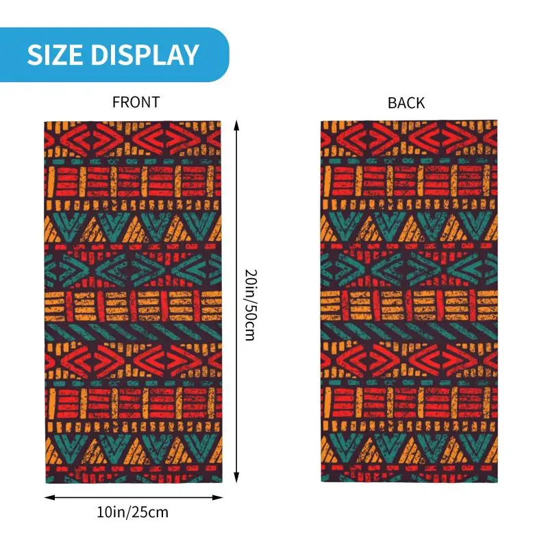 African Bogolan Bandana Winter Neck Warmer Men Women Windproof Wrap Face Scarf for Ski Africa Ethnic Tribal Art Gaiter Headband