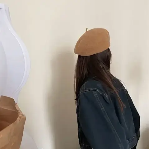 नई बहुरंगी ऊनी मोटी बेरेट्स शीतकालीन शरद ऋतु कलाकार फ्रेंच रेट्रो सादा चित्रकार टोपी महिलाओं लड़कियों के लिए गर्म चलने वाले आउटडोर कैप्स 8 best sales बेरेट टोपी - №8