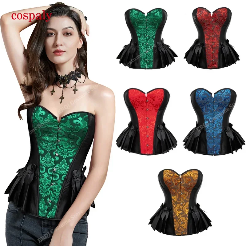 Victorian Corset Top Renaissance Corset For Women Sexy Overbust Corset Gothic Corsets Bustier Plus Size XS-7XL