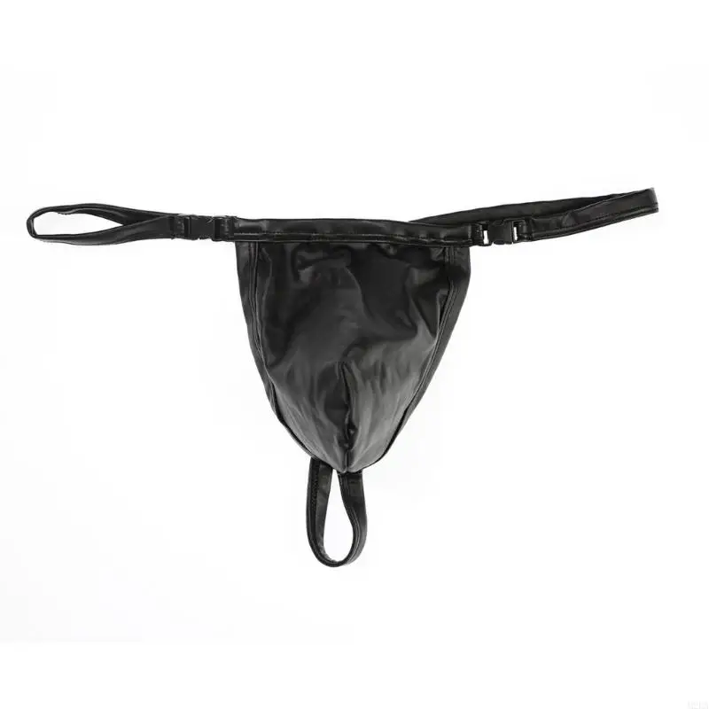 2026 New Men's G-String Thongs Faux Leather Jockstrap Underwear Low Rise Briefs Bulge Underwear Athletic Supporter