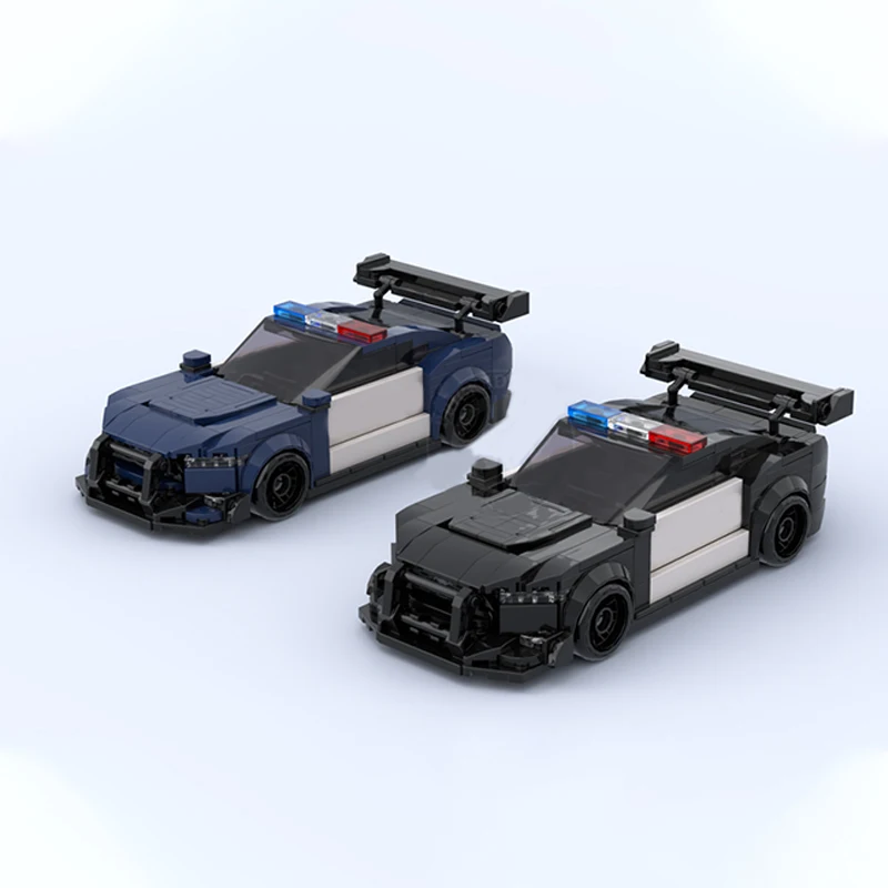 353pcs Moc Police Car Mustang Ford compatible 76920 Car Model Building Blocks Creative Assembly Bricks Toy Kids Christmas Gifts