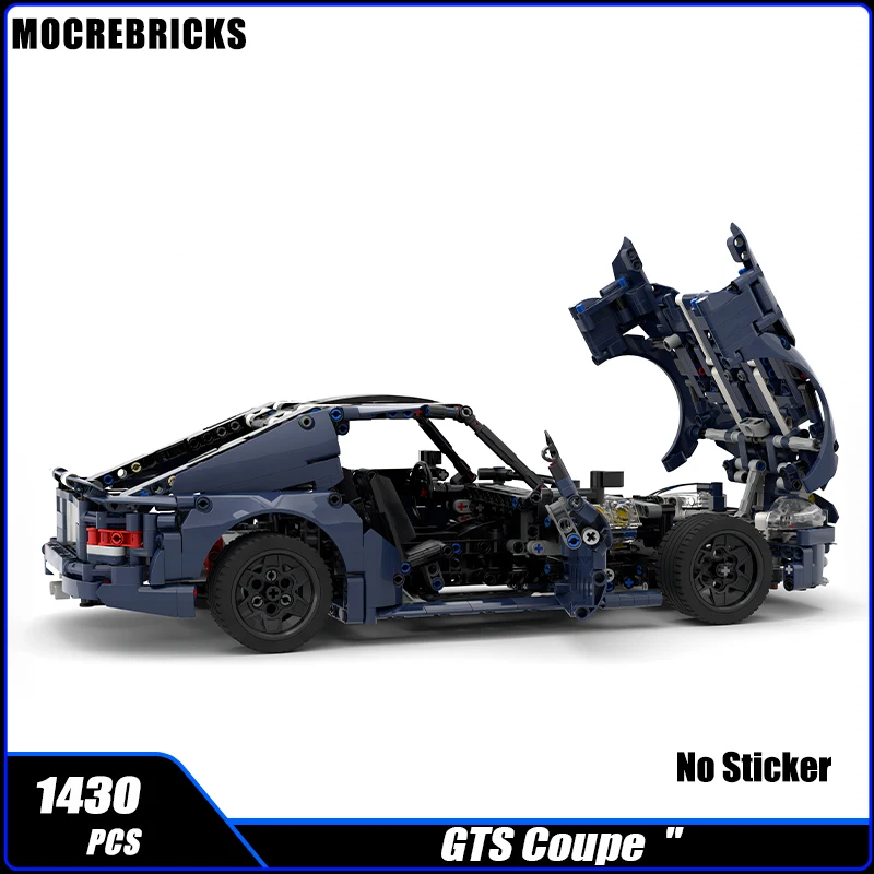 Urban Fast Speed Sportvoertuig GTS Coupe Retro Supersportwagen MOC Bouwsteen Assemblagemodel Creatieve Bakstenen Jongen Speelgoed Geschenken