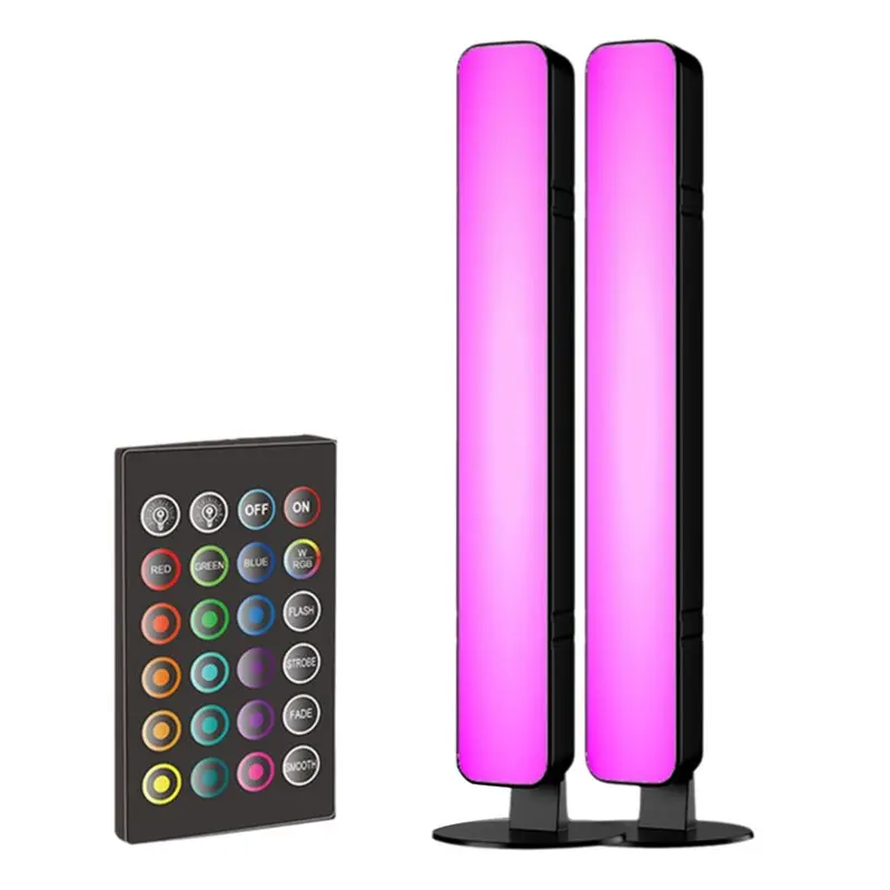 【FEEL THE DIFFERENCE 】RGB Pickup Light Music Rhythm Light Bar Rechargeable Desktop Light 2PCS For Game Room Decor, Party Atmosph