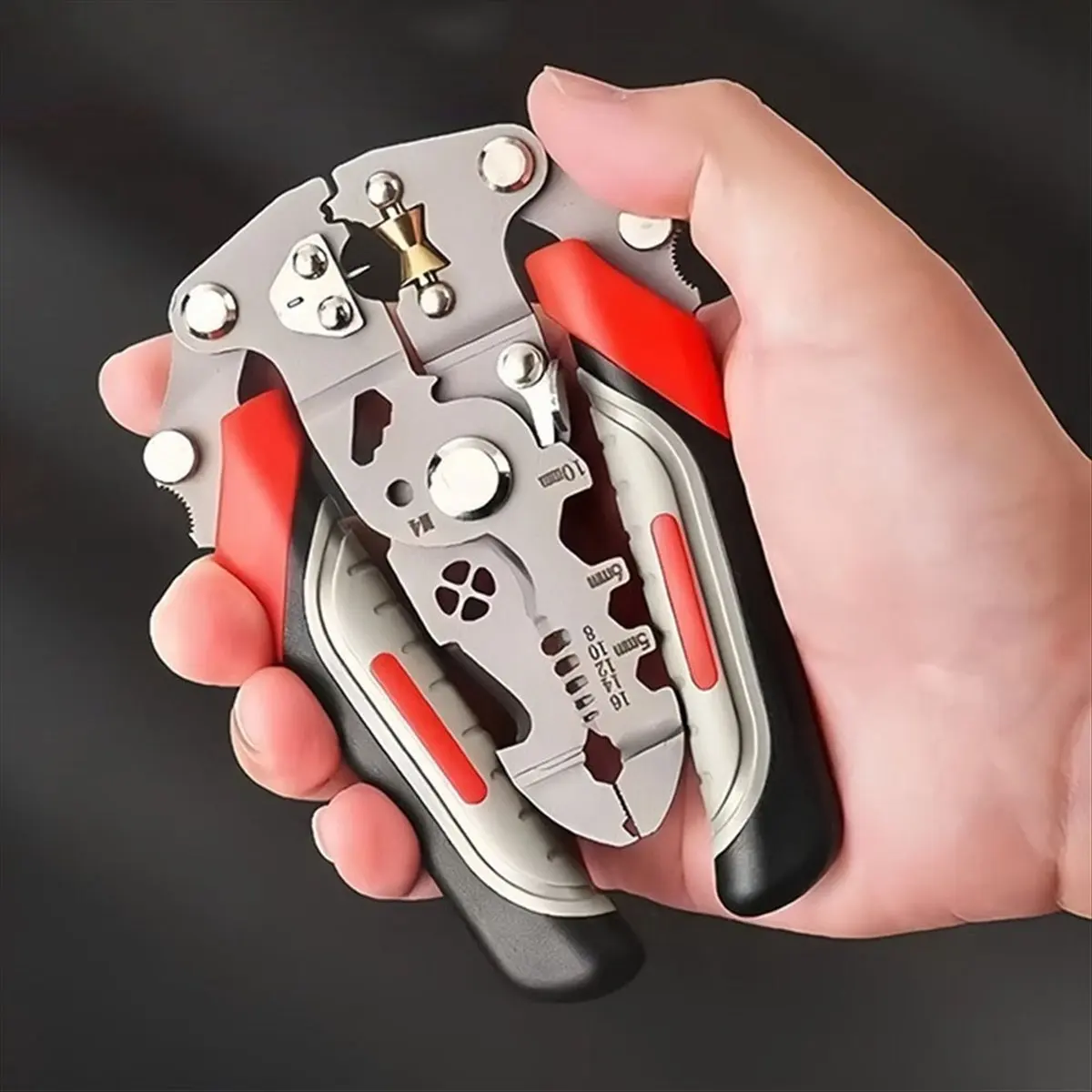 Multi Functional Foldable Electrician Tool Wire Cutting Pliers,Wiring and Pulling Plier,Wire Splitting Pressing Plier