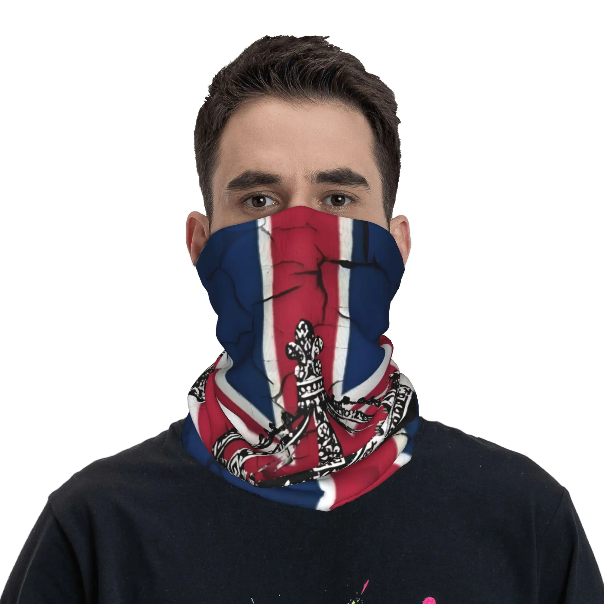 

British flag UK Bandana Neck Gaiter Printed Magic Scarf Multi-use Balaclava Riding Unisex Adult Winter