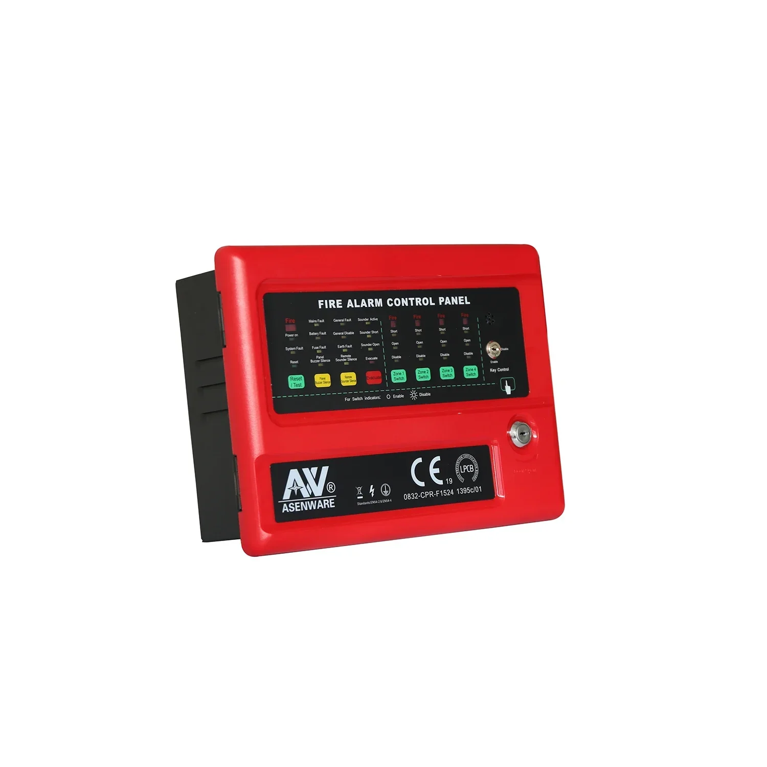 fire detection wireless 2 zone fire alarm control panel ce certificate