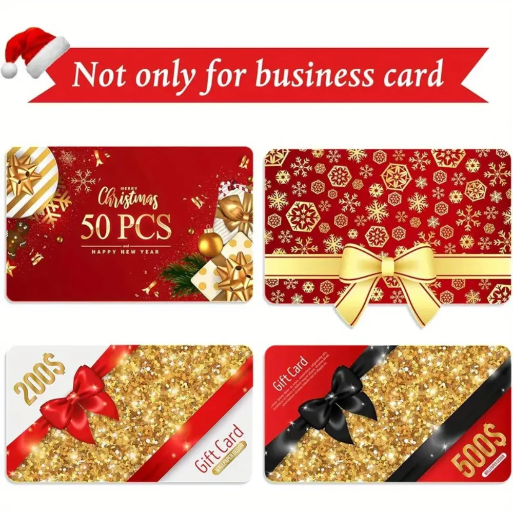 50Pcs Double-Sided Sublimation Metal White Business Cards Blank 0.22mm Thickness Aluminum Printable Name Card for Custom DIY