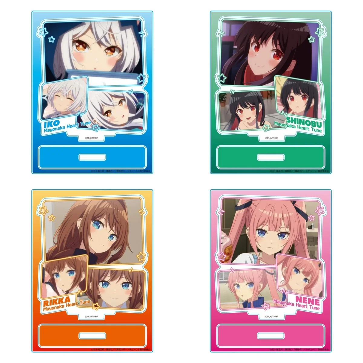 Anime Tune In to the Midnight Heart Nene Himekawa Sailor Uniform Style Scene Drawing Acrylic Stand Model Plate Keychains