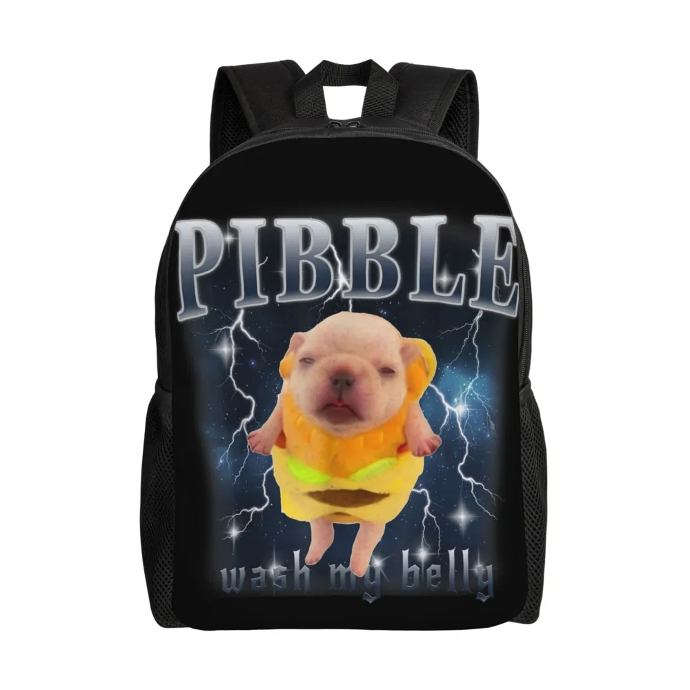 Funny Pibble Meme Wash My Belly Clean My Belly Meme Backpack Women Backpacks Polyester Fashion School Bags Designer Rucksack