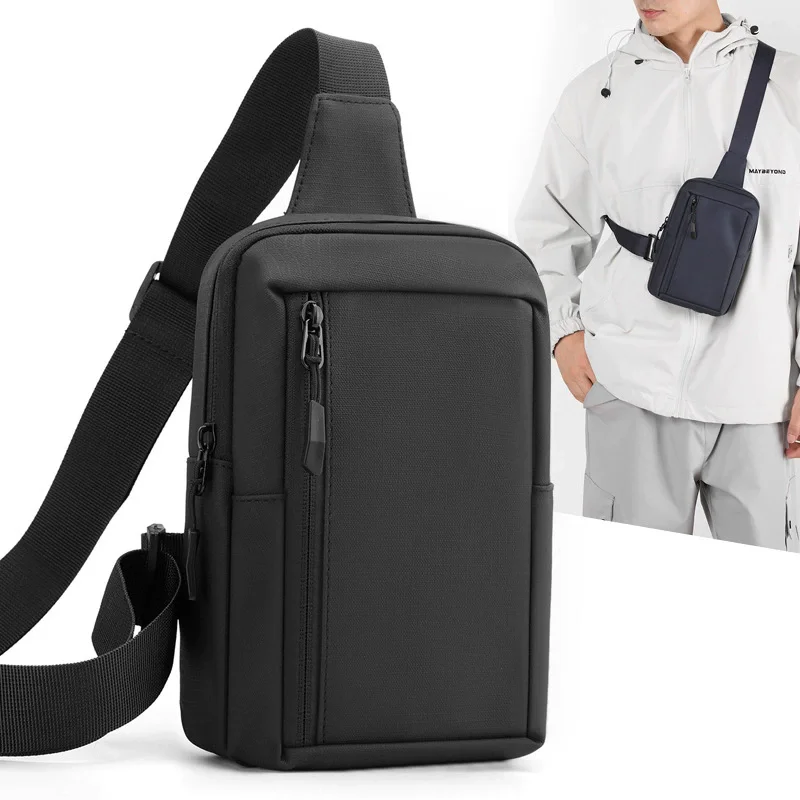 New Men Chest Bag Casual Shoulder Bag Oxford Side Sling Bag Male Sports Outdoor Crossbody Bag For Men Running Cycling Phone Bags