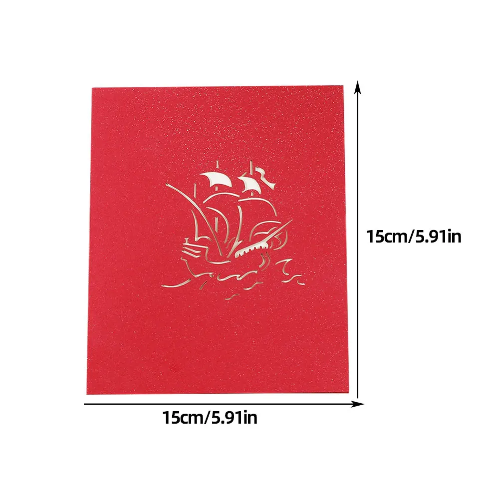 

Cards for Holiday Blessings Three-dimensional Sailing Greeting Boat Christmas Sailboat Design