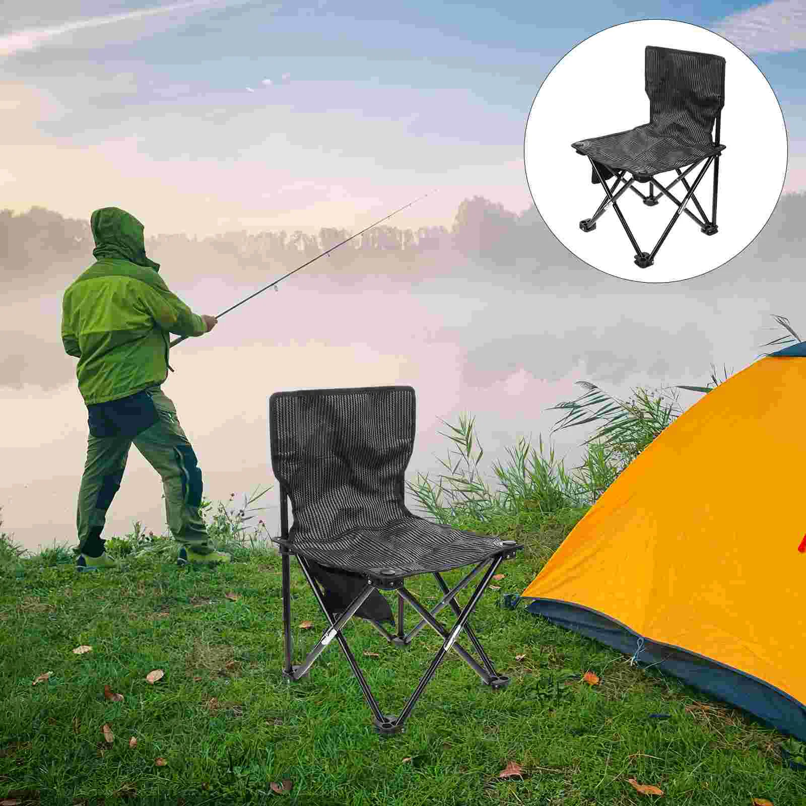 Backpacks Fishing Chair Folding Sauna Outdoor Chairs for outside Ice Small Oxford Cloth Camping Supplies Foldable