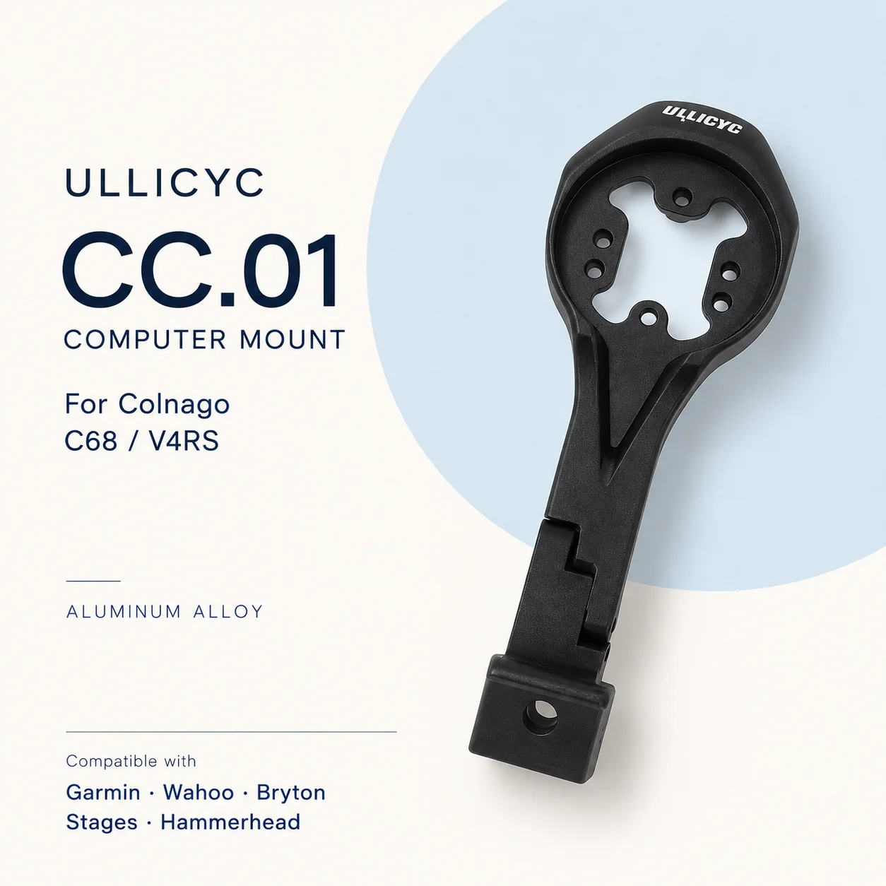 Out Front Computer Mount For C68 V4RS CC.01  Integrated Handlebar Compatible with GPS Garmin1050 Bryton Wahoo Aluminum alloy