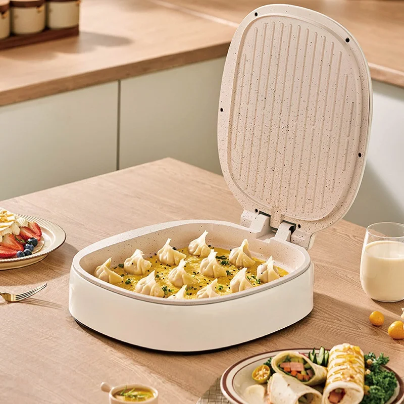 1400W Electric Baking Pan Large capacity Home Double-sided Heating Pancake Machine 3 Gear Adjust Grill Machine Multifunction Pot