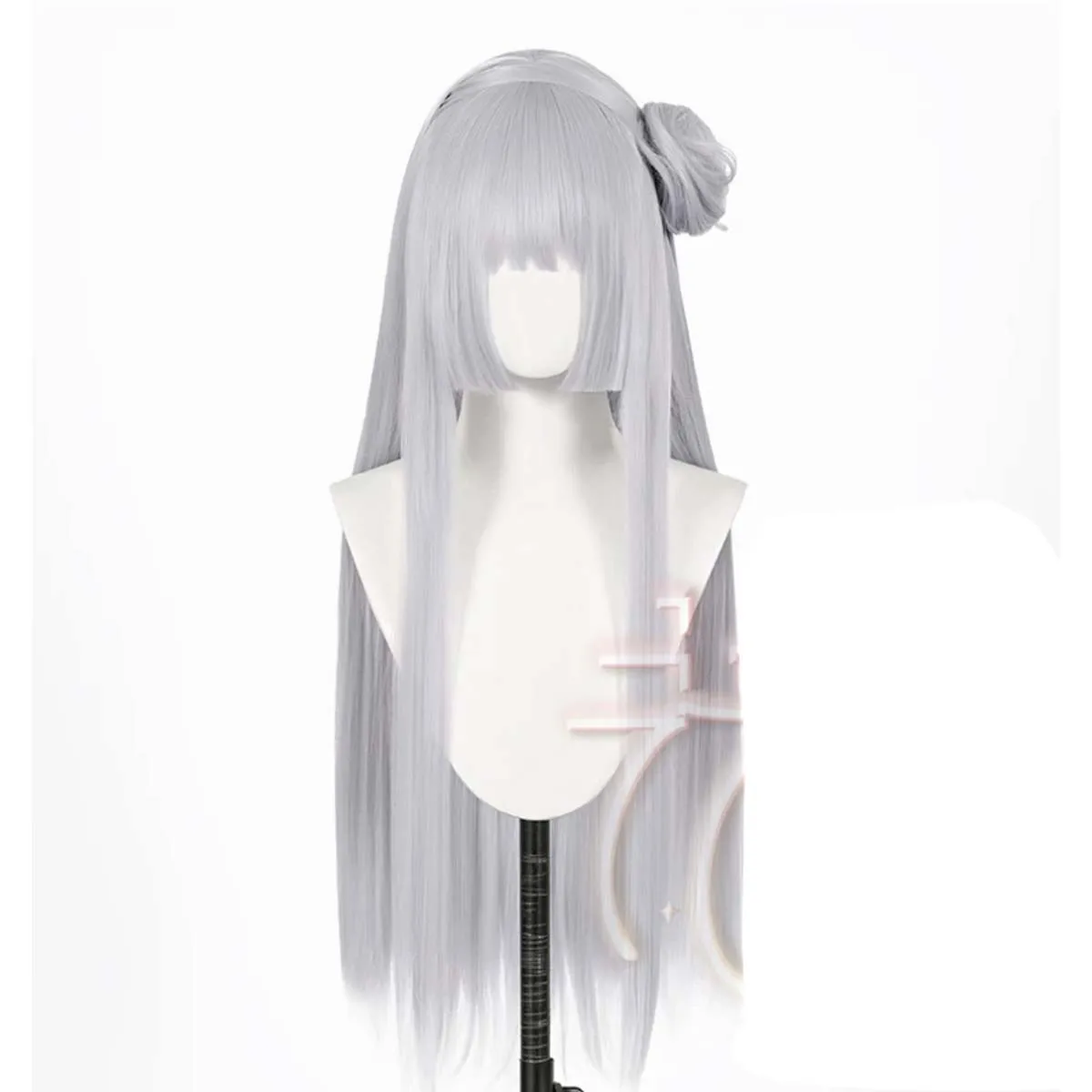 Women Anime Vampire Knight Maria Akai Cosplay Long Silver White Heat Resistant Synthetic Hair Wig view 2