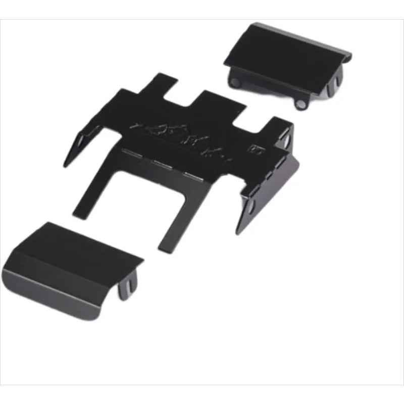 1/18 TRX4M-M modelo Universal coche de escalada protección inferior de Metal mejorada + dos huevos protección juego de tres piezas/negro