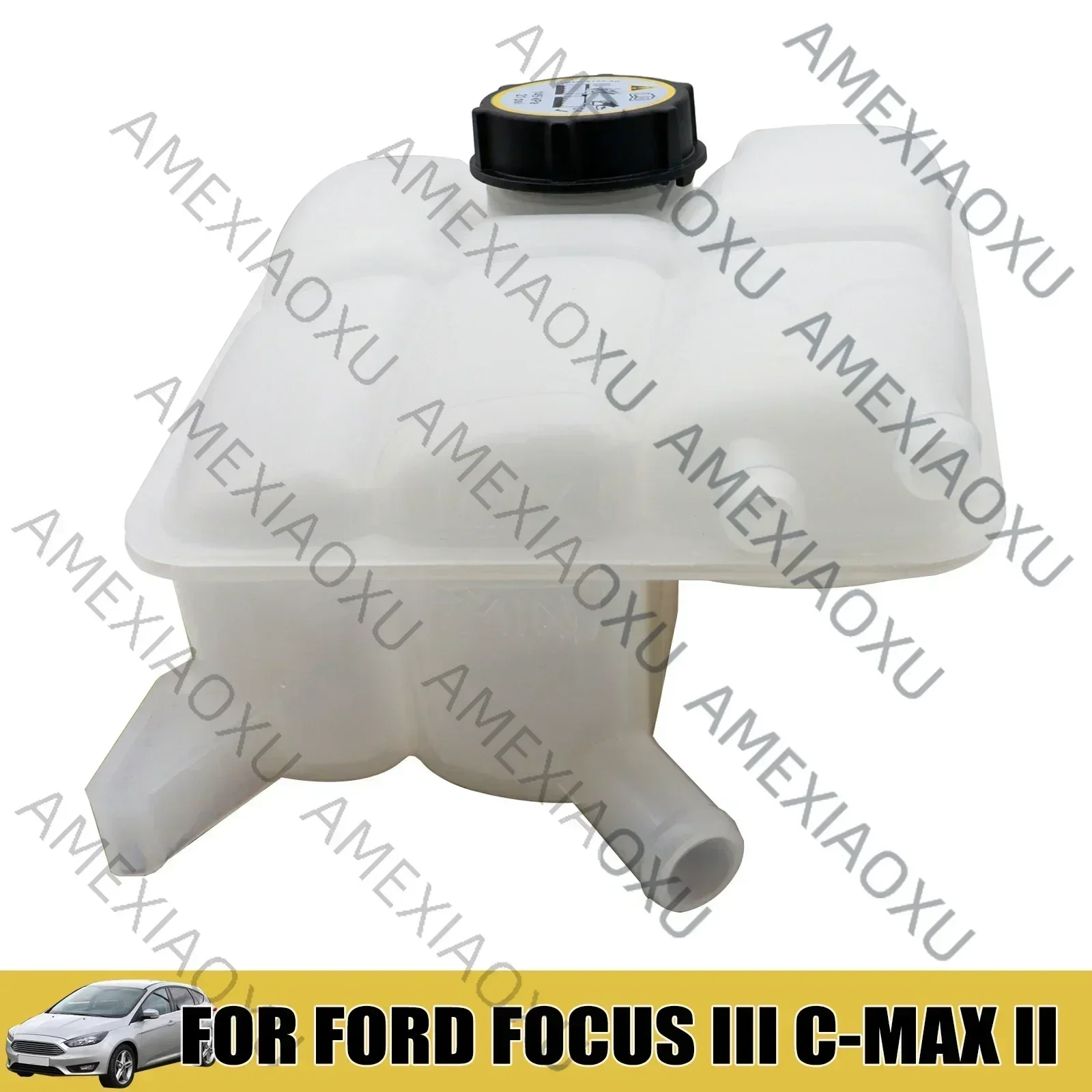 Coolant Reservoir Expansion Tank With Cap For Ford Focus Mk3 C Max MK2 Kuga 2010-2019 1.0L 1.5L 1.6L 2.0L Fix Leak Replacement