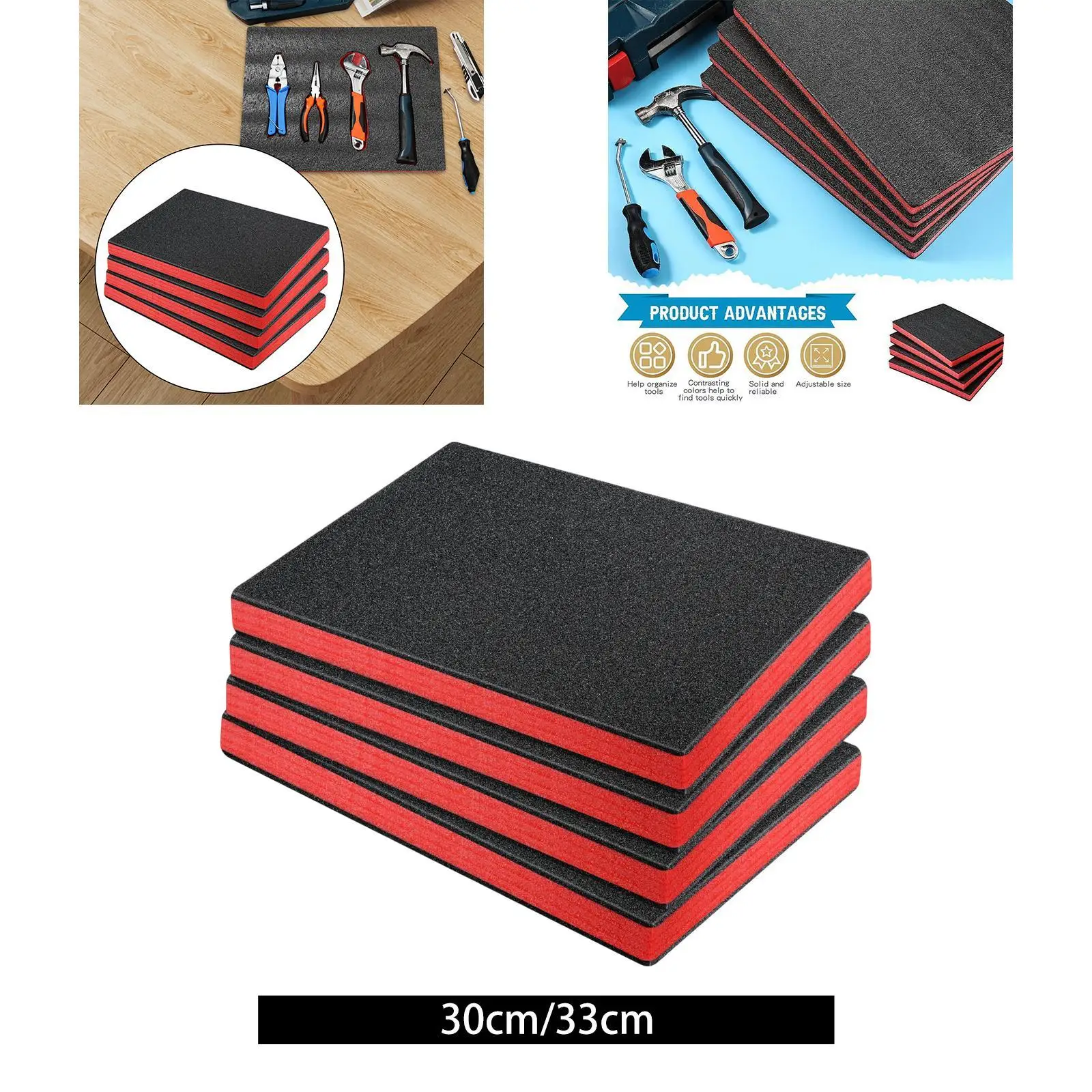 4Pcs Tool Box Foam Inserts Tool Box Liner for Camera Case Transport Padding