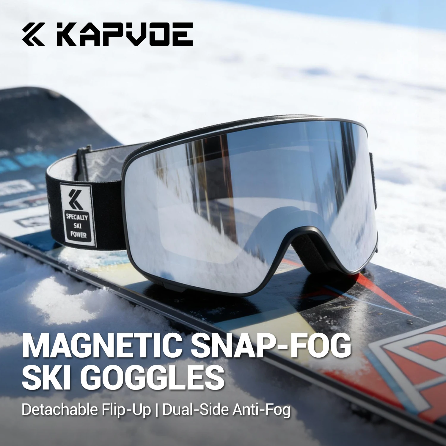

Kapvoe Photochromic Ski Goggles Magnetic Anti-Fog Lenses UV400 Protection Women Snow Goggles Skiing Eyewear 2026 Snowboard Men