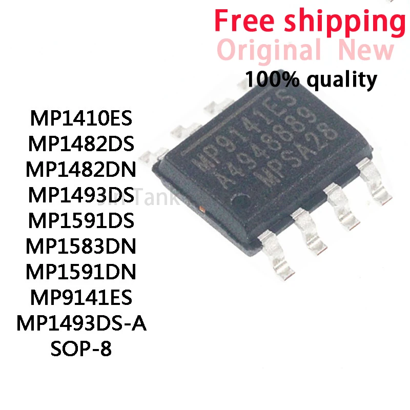 10Pcs New MP1410ES MP1482DS MP1482DN MP1493DS MP1591DS MP1583DN MP1591DN MP9141ES MP1493DS-A SOP-8 IC Chip In Stock Wholesale