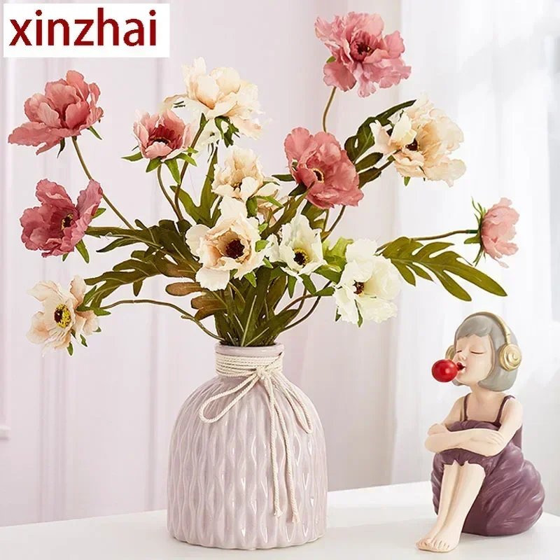 

Simple Flower Vase Home Decor Flowers Vases Plant Pots Decorative Living Room Decoration Accessories Creativity Relief Ornaments