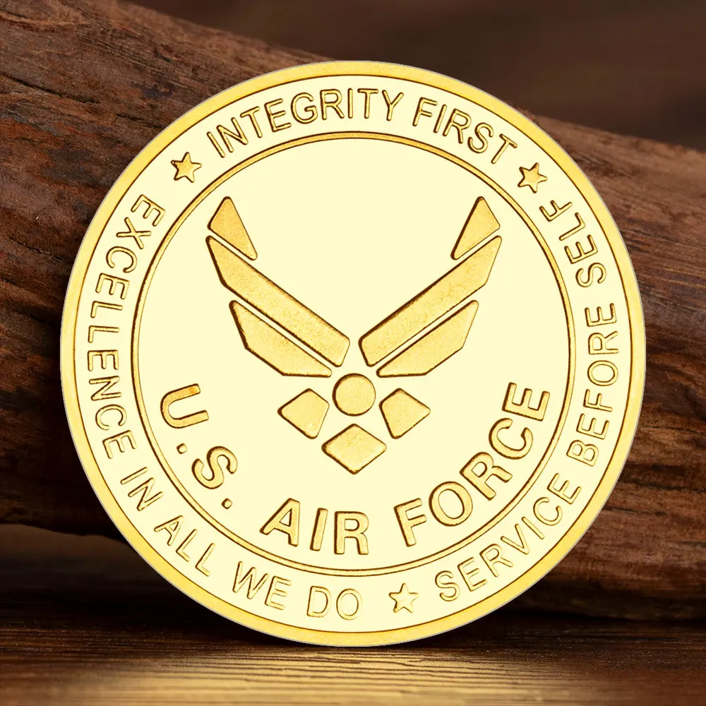 الطائرات المقاتلة الأمريكية العملات العسكرية سلاح الجو F-35 البرق المقاتلة العملات التذكارية التحدي عملة ديكور المنزل #2