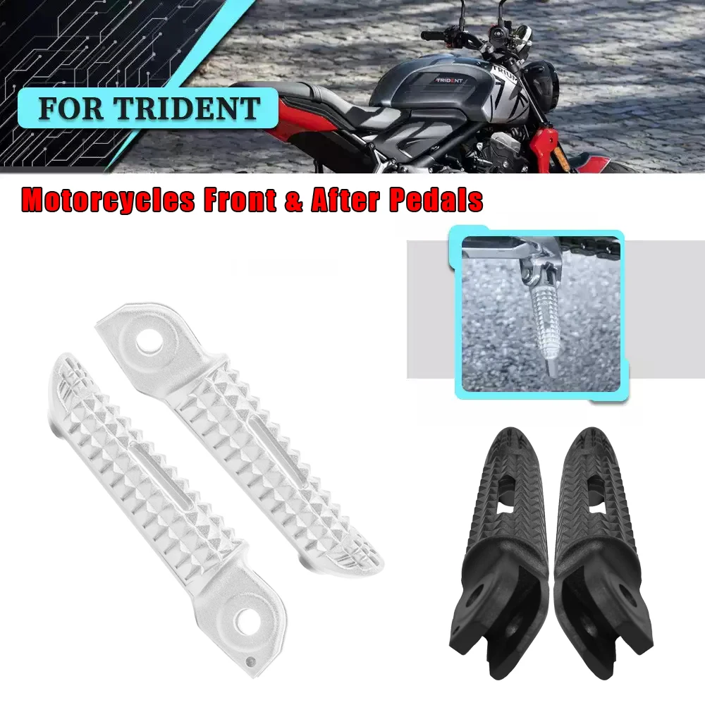 For Trident660 Daytona660 Tiger Sport 660 Speed Twin 1200 Footrest Foot Pegs Motorcycle Pedals Front & Rear Footrests